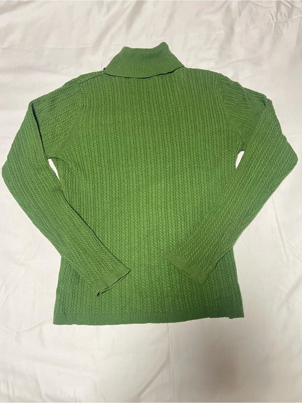 Charter Club Vibrant Green Turtleneck Sweater Soft Stretch Knit